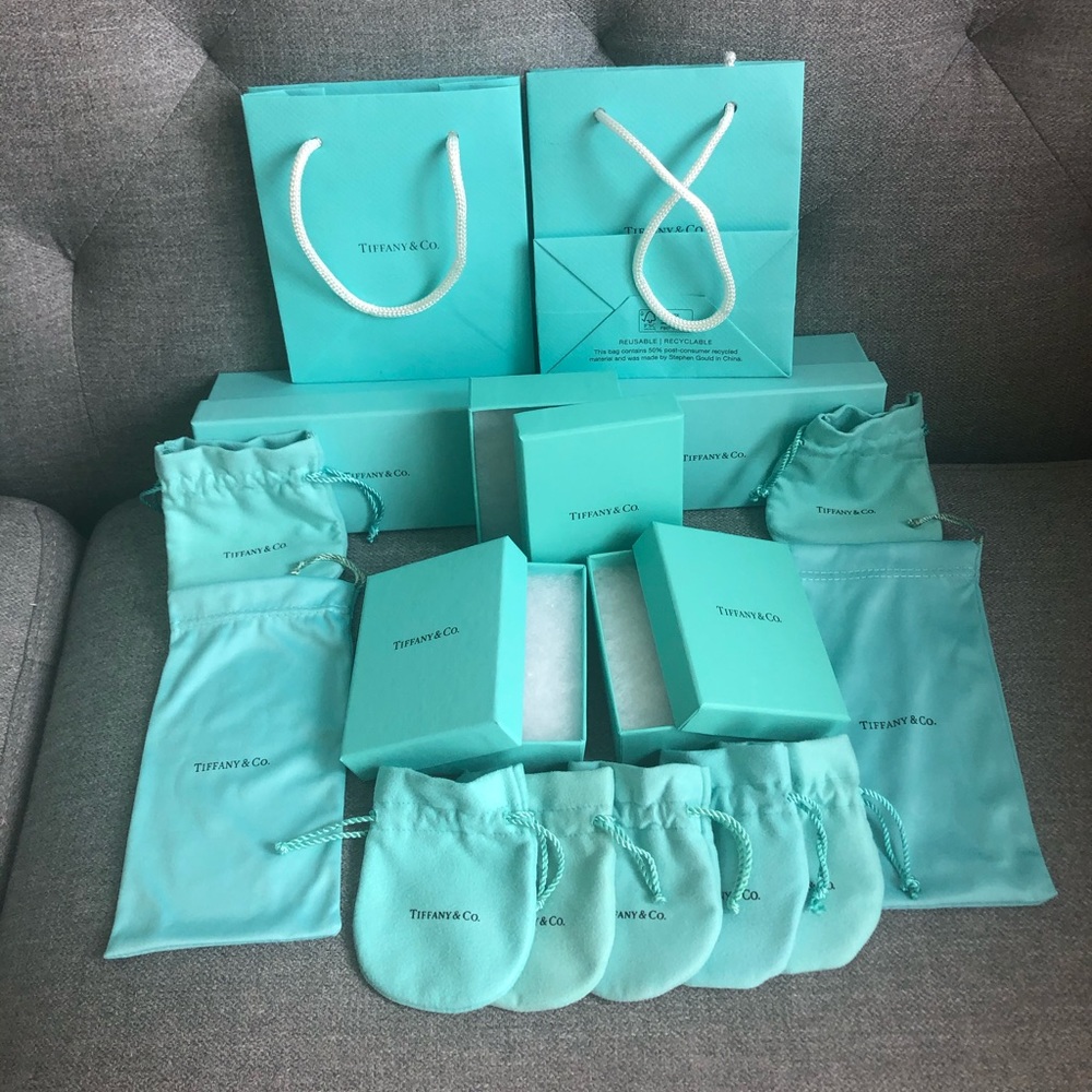 Tiffany&Co gift boxes and pouches